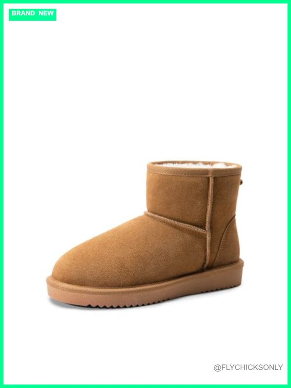 Genuine Suede Winter Mini Snow Boots Faux Fur Lined Memory Foam